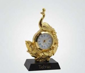 Gold plated vintage Peacock Clock