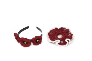 Handmade Crochet Flower Hair Accessories Set