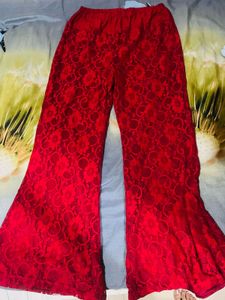 Red Lace Palazzo Pants