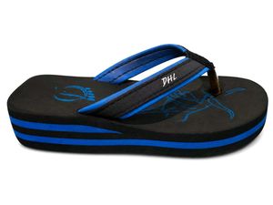 Comfortable Blue &amp; Black Flip-Flops |Cushioned EVA