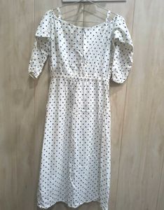 combo of Floral Print Maxi and Polka Dot midi