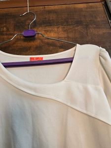 Chic White Asymmetrical Top