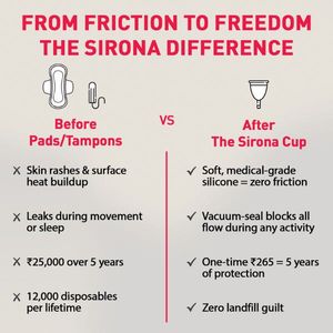 Sirona Menstrual Cup - Pad-Free Periods