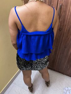 Stunning Royal Blue Tiered Top