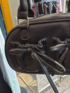 Chic Black Bow Detail Handbag