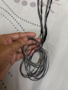 Chic Multi-Strand Oval Pendant Necklace