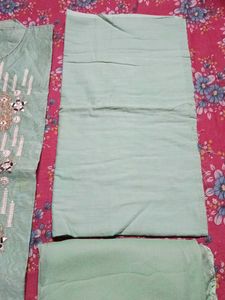 Elegant Embroidered Kurta Set meterial