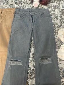 Gray Ripped Jeans