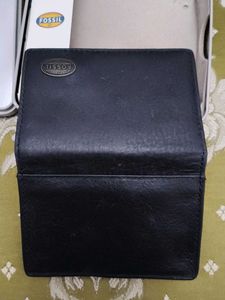 Fossil Black Leather Card Wallet