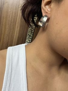 Chunky Silver hoops