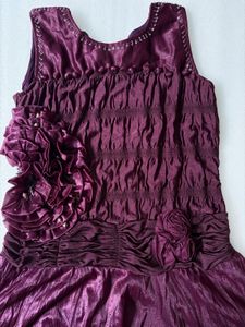 Stunning Ruffled Purple Ethnic Gown