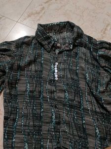 Unique Pattern Button-Up Shirt