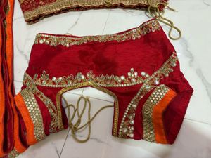 Red heavy Lehenga Choli Set