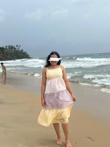 Tiered Tie up Midi Dress - Beachy Vibes