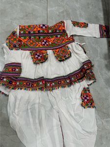 Navratri special white kediya for men’s and kids