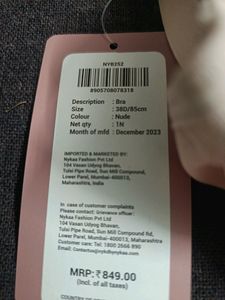 Brand New With Tag Bra