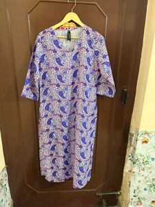 Purple And White Kurta