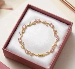 Elegant Pink Tulip Bracelet
