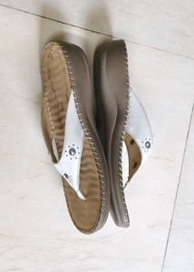 Scholl Women Beige White Printed Flats