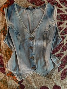 Vintage Wash Denim Vest