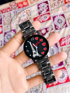 Paris Eiffel Tower Heart Watch