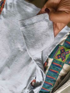 Light Blue Lace-Up Knit Top