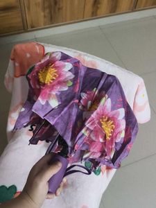 Floral Print Compact Umbrella