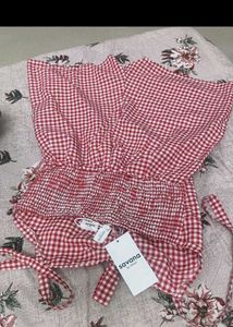 Cute Gingham Halter Romper