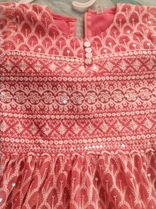 Stunning Pink Sequined Kurta Set