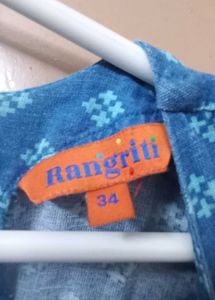 Blue Printed Kurta Set with Pants