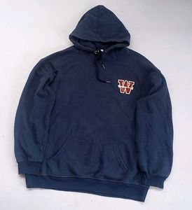 Navy Blue Varsity Hoodie with W Patch