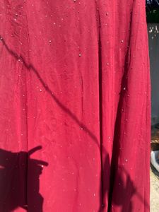 Stunning Maroon Beaded Gown