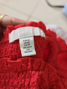 Red Ruffled Mini Dress