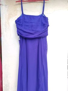 Blue Beaded Formal Dress