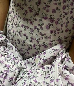 Floral Midi Dress with Puff Sleeves