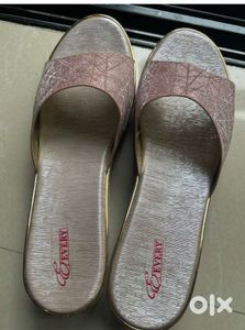 Stylish Rose Gold Slip-On Sandals