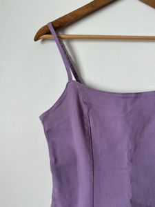 Purple Spaghetti Strap Mini Dress