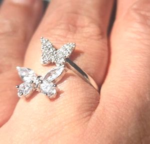 Dainty Twin Butterfly Ring SS925
