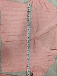 Cute Pink Cropped Cardigan