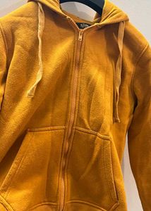 Cozy Mustard Yellow Zip-Up Hoodie