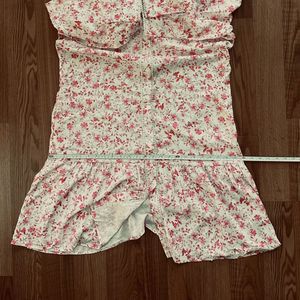 Floral Print Button-Up Midi Dress