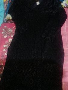 Black Kurta For Summer Chikenkari