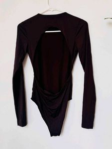 Chic Long Sleeve Brown bodysuit