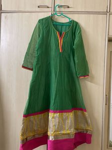 Elegant Green Anarkali Kurti