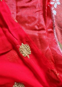 Stunning Red Kurta Set with Gold Embroidery