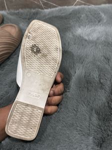 White Bow Slides women