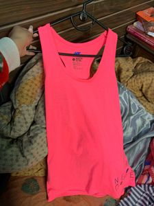 Bright Pink Athletic Fit Tank Top