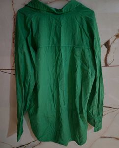 Oversized Green Button-Up Shirt