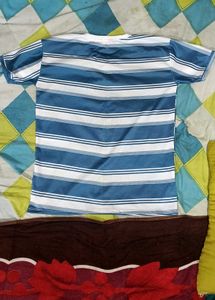 H&amp;M Blue &amp; White Striped T-Shirt | Size XL