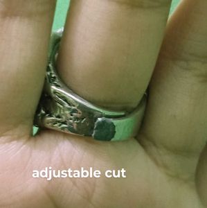 blue eyeball gothic claw steel ring edgy alt punk